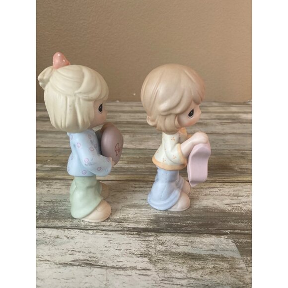 Precious Moments “Best Friends Share the Same Heart” 2-Piece Set #890987 -No Box - Picture 5 of 10